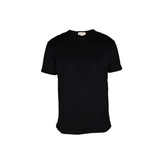 Alexander McQueen Tops, Heren, Zwart, M, Katoen, Back Logo T-Shirt
