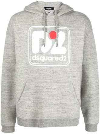 Dsquared2 Grey Logo Hood Sweatshirts