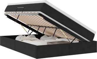 vidaXL Storage Bed with Mattress Black 140 x 190 cm Velvet vidaXL