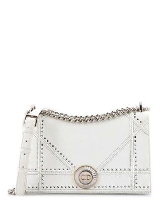 Dior Diorama Flap Bag Perforated Calfskin Medium shoulder bag - Bianco
