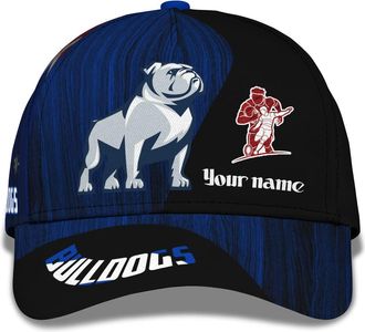 Generic Bulldog Union Jack Flag Pattern Unisex Snapback-Hats Casual Dad-Caps Adjustable Sun-Cap for Sport Outdoor Hip Hop