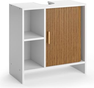 Vicco Mueble Bajo Lavabo Norea, Roble/blanco, 60 X 60 Cm, Vicco