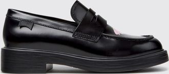 Camper Mocassino Penny Twins in pelle spazzolata con motivo floreale e suola leggera