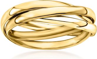 Ross-Simons Italian 14kt Yellow Gold Rolling Ring
