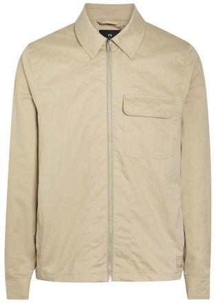 Paul Smith Brushed Poplin Harrington Jacket - Beige - XL