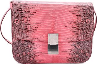 Celine Classic Box Bag Lizard Medium shoulder bag - Roze
