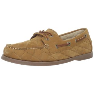 Sebago Womens Coast Two Eye Quilted Boat Shoes In Wheat