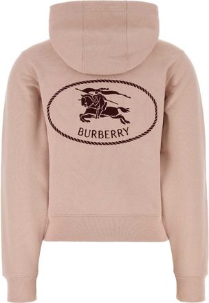 Burberry Womens Cotton-Jersey Hoodie Pink Jacket