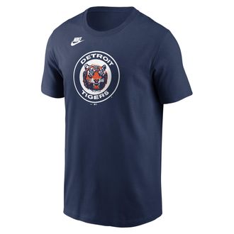 Nike Detroit Tigers Cooperstown Team Logo Nike Mens MLB T-Shirt in Blue | N19944BD61-UTY