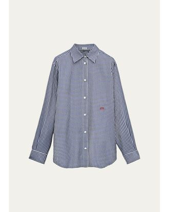 Loewe Gingham Button-Front Shirt