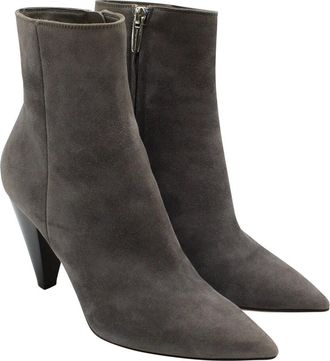 Gianvito Rossi Womens Suede Pointed Toe Ankle Boot (Authentic Pre-Loved)