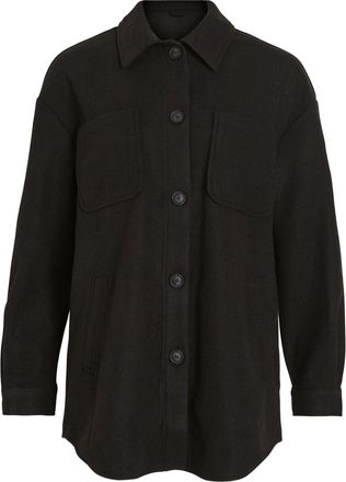 Vila Women Sleeve Shirt Jacket Black 10 (S)