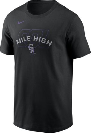 Nike Colorado Rockies Fashion Nike Mens MLB T-Shirt in Black | N19900ADNV-19Z
