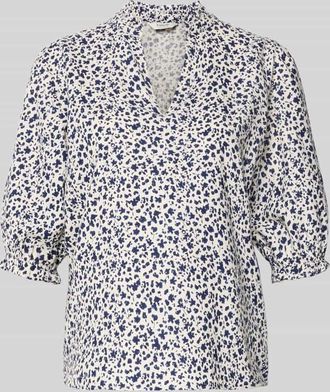 b.young B.Young Bluse aus Leinen-Mix mit Puff&auml;rmeln Modell FALAKKA in Bleu, Gr&ouml;&szlig;e 34