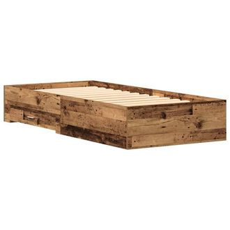 Berkfield Home Bed Frame Old Wood 90x200 cm Engineered Wood in Brown