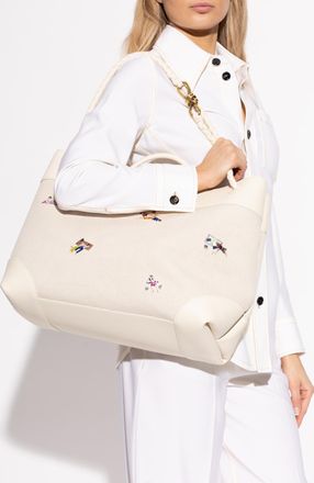 Bottega Veneta Andiamo Large Bag, Womens, Cream