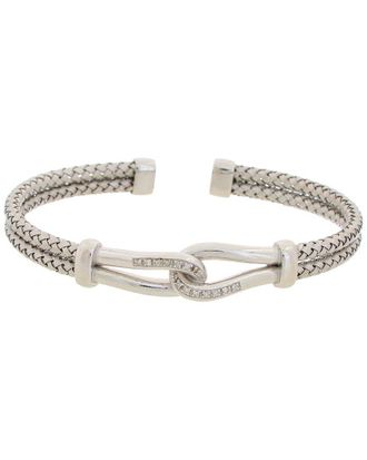 Meshmerise 18K Over Silver 0.1 Ct. Tw. Diamond Mesh Bangle