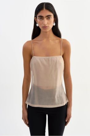 LaMarque Delphine | Sheer Top in Beige at Nordstrom, Size X-Small