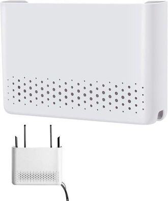 OEM Armario Para Router, Caja Para Router, Router Wifi, Organizador De Pared, Armario Wifi, Cable De Tv, Ocultar, 25,6 X 17 X 5,6 Cm, Blanco