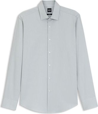 BOSS Easy-iron regular-fit shirt in stretch-cotton dobby