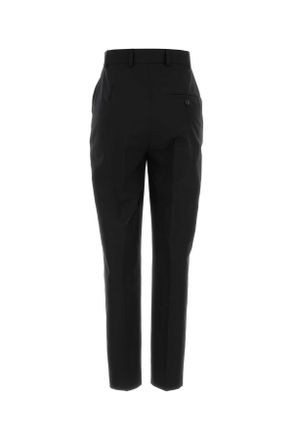 Moschino Womens Black Wool Pant Nero Exterior: Virgin Pantaloni Trousers