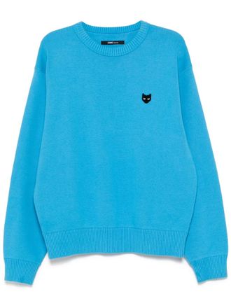 Songzio emblem crew-neck jumper - Blue