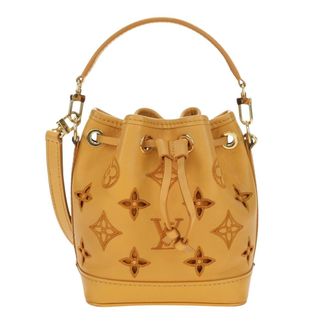 Louis Vuitton Noe Nm Perforated And Embroidered Monogram Leather Yellow Leather Handbag (Pre-Owned)