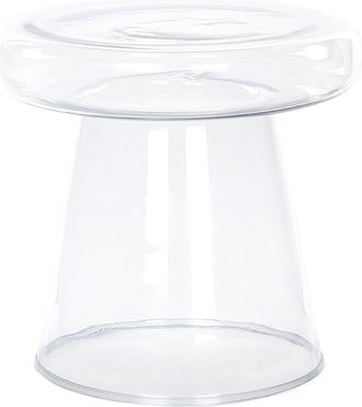 Beliani Beliani - Mesa Auxiliar De Cristal Transparente Caldera
