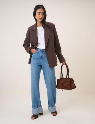 Nobody's Child Blue High Rise Islington Turn Up Jeans