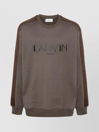 Lanvin ribbed cotton crewneck sweatshirt