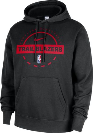 Nike Portland Trail Blazers Club Nike Mens NBA Practice Pullover Hoodie in Black | HM7203-010
