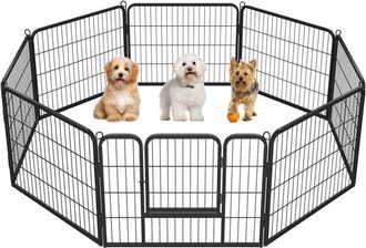 Yaheetech Yaheetech - 8 Parque Para Perro 80x60cm Vallas Para Perros Jaula De Cachorros Corral Para Mascota Gato Animales Peque&ntilde;os Grande
