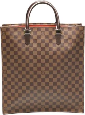 Louis Vuitton Tweedehands Canvas Louis Vuitton tassen - Dames - Vintage Shopper - Bruin - ONE Size - Vintage