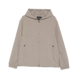 Emporio Armani Hooded Blouson - Heren - Zomerjassen - Beige - 2XL - Jassen