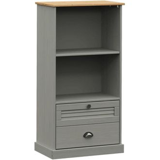 vidaXL Vidaxl - Librer&iacute;a Vigo Madera Maciza De Pino Gris 60x35x114,5 Cm