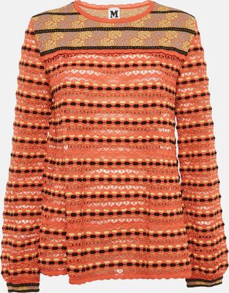 M Missoni Multicolor Patterned Knit Long Sleeve Top