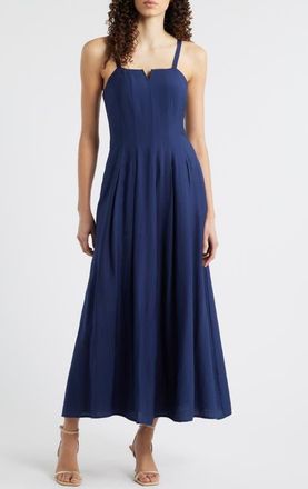 Ciebon Carisa Sleeveless Flare Maxi Dress in Navy at Nordstrom, Size X-Small
