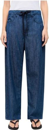 Cambio Wide-Leg Lange Jeans - Dames - Regular Fit Jeans - Blauw - W32 - Katoen - Jeans