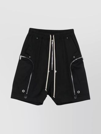 Rick Owens bauhaus bela shorts eyelet accents