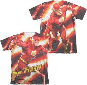Gildan Justice League of America Speed Bolt (Front/Back Print) Adult Poly/Cotton Short Sleeve Tee / T-Shirt