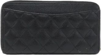 Chanel Pre-owned Wallets, female, Black, Size: ONE SIZE Pre-owned Leather Wallet