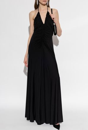 Self Portrait Draped Dress, Womens, Black