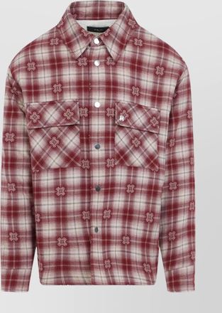 Amiri checked pattern padded overshirt