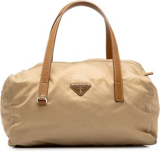 Prada Pre-owned Prada Saffiano Trimmed Tessuto Boston Bag Ladies 6JQRII56H07P639Q