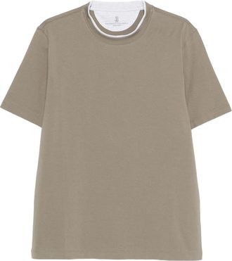 Brunello Cucinelli Contrast-trim T-shirt