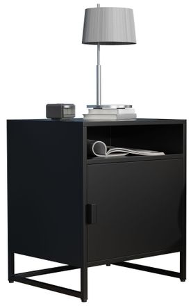 ebuy24 Ebuy24 - Mueble De Noche Vcm Mesita De Noche Mesita De Noche Dimensiones Aprox. Al. 55 X An. 45 X P. 40 Cm - Flokas L (negro)
