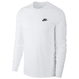 Nike Mens Sportswear Long Sleeve T-Shirt - White/Black Size 3XL