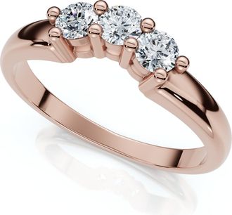 Pompeii3 Curved Womens Diamond Wedding Ring 14k Gold Lab Grown