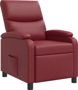vidaXL Recliner Rojo Vino Cuero Sint&eacute;tico Vidaxl