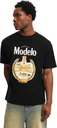Cotton On Box Fit License T-Shirt in Lcn Mod Black Modelo Wreath at Nordstrom, Size X-Large